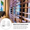 20pcs White Blind Pull Cord Knobs Plastic Blinds Knobs White Blind Cord Knob Hanging Blind Pull Cord Ends for Curtain Craft view 3