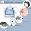 FairUo Kettle,Ceramic Electric Kettle,Cordless Water Teapot, Teapot-Retro 1.2L Jug, 1000W Water Fast for Tea, Coffee, Soup, Oatmeal-Removable Base, Automatic Power Off,Boil Dry Protection/Gray view 3