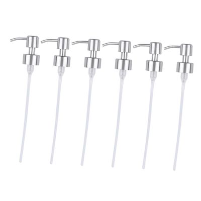 Lotion Pump Heads Replacement Nozzle Stainless Steel 6pcs for Bottles