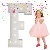 4FT Marquee Light Up Letters, Large Marquee Letters, Mosaic Balloon Frame Letters Big Letter For Engagement Wedding Decorations Birthday Party Backdrop Decor, Balloon Arch Kit Letter F view 1