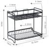 2-Layer Countertop Spice Rack,Kitchen Dish Rack Organizer,Bathroom Shelf Storage Rack view 2