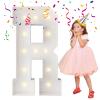 4FT Marquee Light Up Letters, Large Marquee Letters, Mosaic Balloon Frame Letters Big Letter For Engagement Wedding Decorations Birthday Party Backdrop Decor, Balloon Arch Kit Letter R view 1