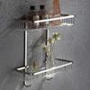 Bathroom Shelf,Bathroom Corner Shelf,Shower Shelf Durable Aluminum Adhesive Suction Corner Shelves view 4
