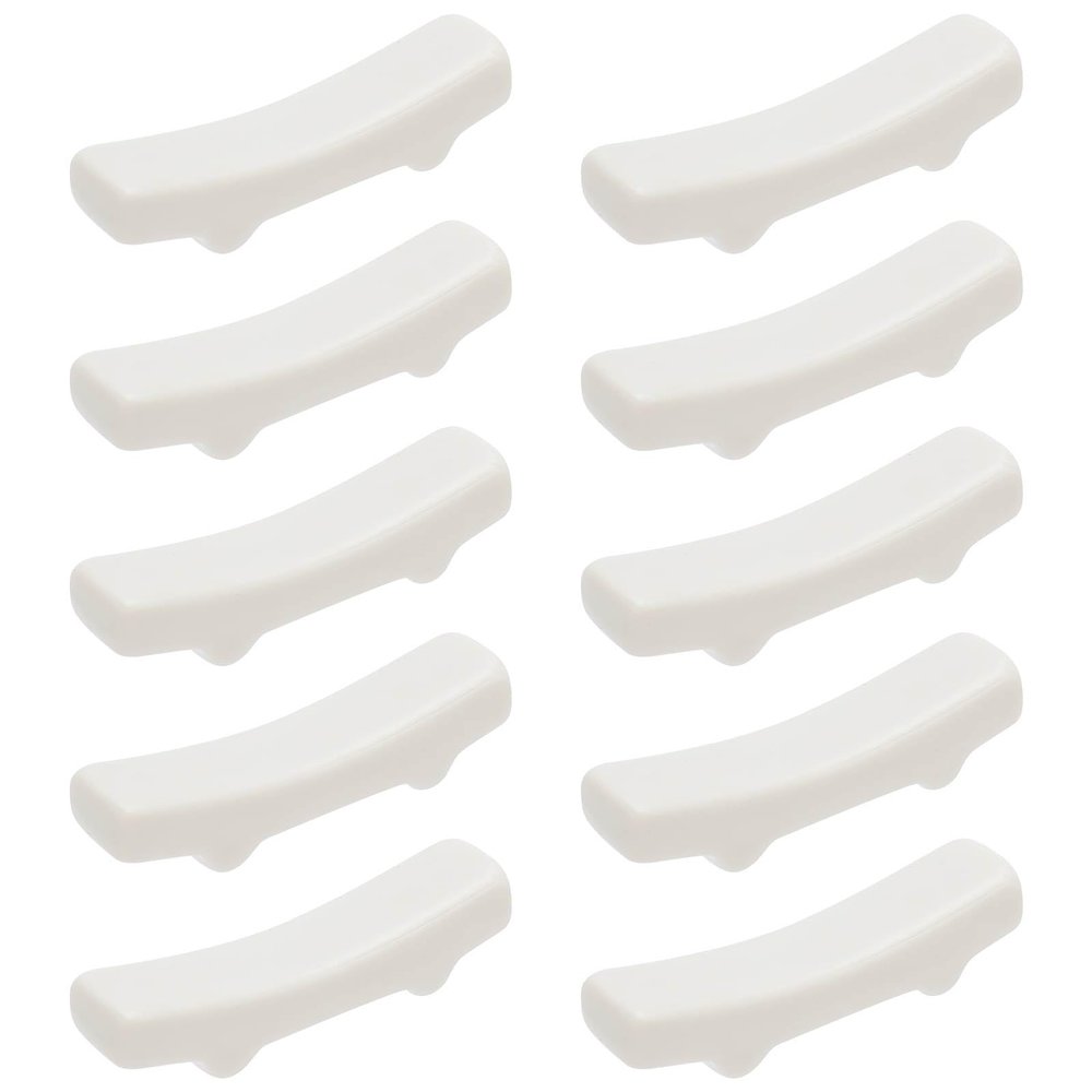 PLIGREAT 10 Pcs White Porcelain Chopstick Rest Chinese Ceramic Chopstick Holder Chopsticks Rack for Chinese Food Japanese Restraurant Hotel Creative Spoon Fork Stand Dinning Room Tabletop Decoration