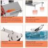 Frozen Meat Slicer, Manual Meat Slicing Machine, Beef Mutton Roll Food Slicer Stainless Steel Adjustable Thickness Freezing Meat Cutter view 4