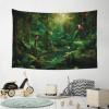Beautiful parrot in the jungle Tapestry Psychedelic Tapestry Wall hanging Bedding Tapestry view 2