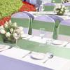 Bencailor 24 Pcs Green Satin Table Runner Bulk 12 x 108 Inches Long Table Runners Bright Smooth Fabric Tablecloth for Wedding Banquet Birthday Valentines St Patrick's Day Party Decorations view 2