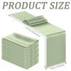 Bencailor 24 Pcs Green Satin Table Runner Bulk 12 x 108 Inches Long Table Runners Bright Smooth Fabric Tablecloth for Wedding Banquet Birthday Valentines St Patrick's Day Party Decorations view 3