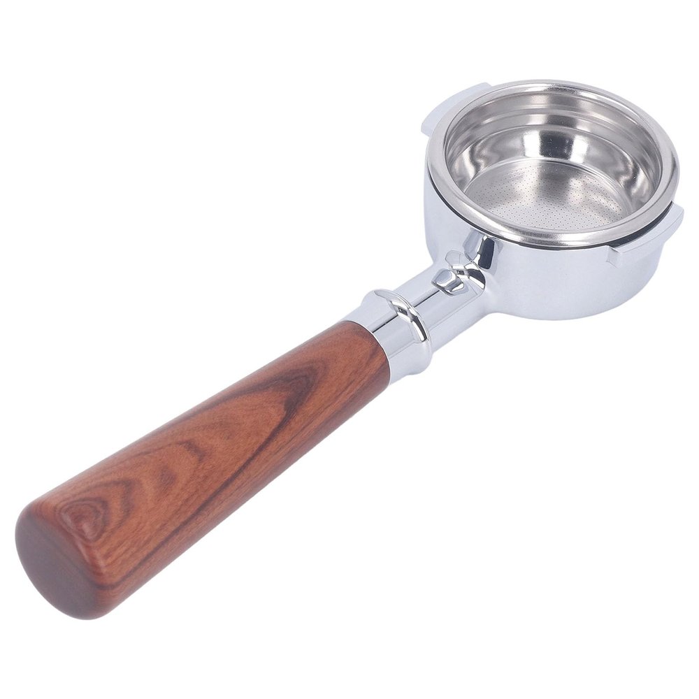 Coffee Products 58mm Coffee Portafilter Aluminum Coffee machine Alloy 2 Ears Bottomless Portafilter Handle with Single Layer Filter Screen 58mm (A1 Siam Rosewood)