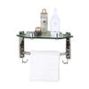 Shower Pole Shelf,Silver Bathroom Stainless Steel Drilling Multi-Layer Organizer Storage Corner Shelves(Size:A) view 1