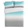 Alandar Home Full Duvet Cover Sets Teal to Gray Gradient,3 Piece Bed Set Ultra Soft Quilt Covers and Pillowcases,Turquoise Ombre Watercolor Microfiber Bedding Set for Bedroom Guest Room Dorm view 2