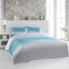 Alandar Home Full Duvet Cover Sets Teal to Gray Gradient,3 Piece Bed Set Ultra Soft Quilt Covers and Pillowcases,Turquoise Ombre Watercolor Microfiber Bedding Set for Bedroom Guest Room Dorm view 3