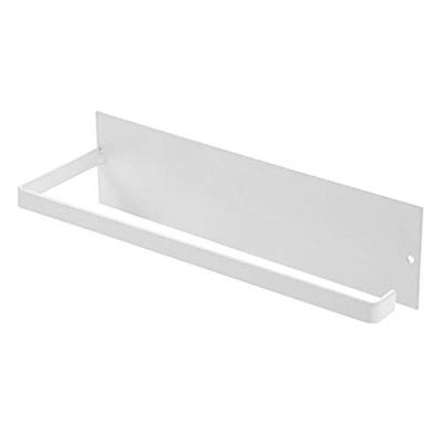 Kitchen Adhesive Roll Paper Towel Holder Bathroom Wall Mounted Paper Towel Rack Tissue Hanging Shelf for Bathroom Accessories(Color:Black)