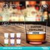 10 Heavy Base Whiskey Glasses, 13.5 oz. Custom Personalized with Logo or Text, Lowball Old Fashion Rocks Glass Set for Old Fashion, Red view 2