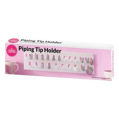 The Cookie Countess Wall Mounted Piping Tip Holder Organizer - Pack of 2 (Piping tips and accessories not included)