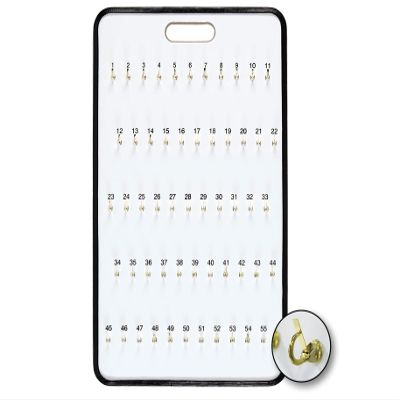 55 Hook Key Holder Wall Mount for Office, Work, Valet - Self Locking Hook Board - Portable Keyboard for Storage and Transport of Keys