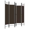 5-Panel Room Divider Partition Screen Privacy Screen Wall Divider Balcony Screen, Suitable for Leisure Areas, Restaurants, Offices Brown 78.7"x70.9" view 3