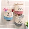 YARNOW Cotton and Linen Hanging Storage Bag Organizer Multi Wall Storage for Toys Magazines and Gadgets and Easy to Room and Bathroom Use view 3