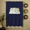 Sweet Home Collection Opaque Rib Cord Kitchen Curtains Swag Pair, Ribcord Navy (Pack of 24) view 1