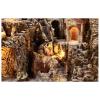Holyart Rustic Nativity Village 10-12 cm with Stream LED Oven Fountain 85x100x55 cm view 2