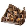 Holyart Rustic Nativity Village 10-12 cm with Stream LED Oven Fountain 85x100x55 cm view 3