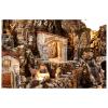 Holyart Rustic Nativity Village 10-12 cm with Stream LED Oven Fountain 85x100x55 cm view 4