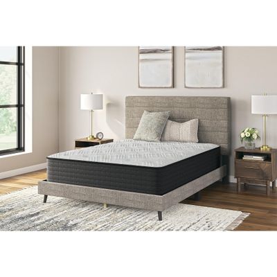 Signature Design by Ashley Queen Size Palisades 14 Inch Plush Hybrid Mattress with Quick Response Gel Memory Foam, Adjustable Base Compatible, Fiberglass Free, Mattress" A Box