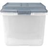 Hefty HI-RISE 72 Qt Large Plastic Storage Bins with Lids, 6 Pack Stackable Containers with Secure Latching Handles, Clear Storage Totes for Garage, Closet, Basement, Clothes and Household Organization view 2