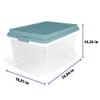 Hefty HI-RISE 72 Qt Large Plastic Storage Bins with Lids, 6 Pack Stackable Containers with Secure Latching Handles, Clear Storage Totes for Garage, Closet, Basement, Clothes and Household Organization view 3