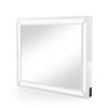 24/7 Shop at Home Alez Modern Wood Makeup Vanity Mirror with LED Light, USB Port, Pocket Drawers for Bedroom, Dressing Room, Bathroom, Guest Room, White view 1