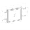 24/7 Shop at Home Alez Modern Wood Makeup Vanity Mirror with LED Light, USB Port, Pocket Drawers for Bedroom, Dressing Room, Bathroom, Guest Room, White view 3