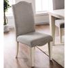 24/7 Shop at Home Deirdre Transitional Fabric Upholstered Side Chair with Nailhead, Set of 2 for Dining Room, Kitchen, Antique White and Gray view 2