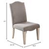 24/7 Shop at Home Deirdre Transitional Fabric Upholstered Side Chair with Nailhead, Set of 2 for Dining Room, Kitchen, Antique White and Gray view 3