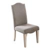 24/7 Shop at Home Deirdre Transitional Fabric Upholstered Side Chair with Nailhead, Set of 2 for Dining Room, Kitchen, Antique White and Gray view 4