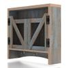 24/7 Shop at Home UNA Farmhouse 2 Shelves Wood Wall Cabinet with Net Doors for Bathroom, Kitchen, Living Room, Bedroom, Home Office, Laundry Room, Distressed Blue view 1