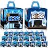 HAPPARTY BOSS Party Favor Gift Boxes 24 PCS,Blue BOSS Boy Goodie Candy Treat Boxe For 1st 2nd Birthday Decorations Supplies view 1
