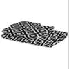 Black Geometric 3 Piece Bath Towels Set, White Block Modern Abstract Art Soft & Absorbent Towel for Bathroom, Hotel (1 Bath Towel 30x60, 1 Hand Towel 16x28, 1 Washcloth 13x13) view 2