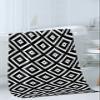 Black Geometric 3 Piece Bath Towels Set, White Block Modern Abstract Art Soft & Absorbent Towel for Bathroom, Hotel (1 Bath Towel 30x60, 1 Hand Towel 16x28, 1 Washcloth 13x13) view 3