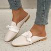 CsgrFagr Slides for Women Heel Fashion Summer Women Beach Slip On Soft Sole Casual Round Toe Non Beach Slippers for (Beige, 7.5) view 3