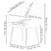 AYARNA Kitchen Dining Chairs Set of 6 Artificial Leather Marriage Room Balcony Sofa Chair Carbon Steel Legs Dressing Table Makeup Chair(Dark Grey+Beige) view 3
