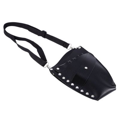 Scissor Pouch Hairdressing,Scissor Pouch Hairdressing Belt, Hairdressing Pouch Waist Pu Leather Barber Scissor Hairdressing Holster Pouch Holder Case Rivet Clips Bag