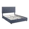 24/7 Shop at Home Amillya Modern Fabric Upholstered Storage Platform Bed with 4 Drawers, No Box Spring Required for Bedroom, Guest Room Bed, Full-Size, Gray view 1