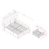 24/7 Shop at Home Amillya Modern Fabric Upholstered Storage Platform Bed with 4 Drawers, No Box Spring Required for Bedroom, Guest Room Bed, Full-Size, Gray view 3