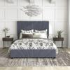 24/7 Shop at Home Amillya Modern Fabric Upholstered Storage Platform Bed with 4 Drawers, No Box Spring Required for Bedroom, Guest Room Bed, Full-Size, Gray view 4
