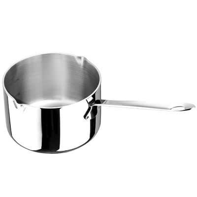 BOHK 10 Ounce Kitchen Induction Stainless Steel Milk Pot Saucepan Oil Chocolate Sauce Pan Butter Warmer Pot (300 ml)