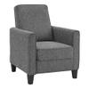 24/7 Shop at Home Mulvane Modern Recliner Chair with Push Back & Foot Rest, Single Couch with Fabric Upholstered & Plastic Legs, Sofa Reclinable Individual for Bedroom, Living Room, Home Office, Gray view 1