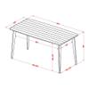 24/7 Shop at Home Ceri Modern Rectangle Wood Top 60 in. Table with Metal Legs for Dining Room, Kitchen, Dark Oak Brown view 3