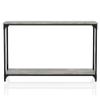 24/7 Shop at Home Addeson Transitional Rectangle Metal 48 in. Console Table with Open-Shelf for Living, Hallway, Bedroom, Dressing Room, Black and Gray view 4