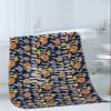 Thanksgiving 3 Piece Bath Towels Set, Fall Mushroom Yellow Grey Vintage Navy Blue Soft & Absorbent Towel for Bathroom, Hotel (1 Bath Towel 30x60, 1 Hand Towel 16x28, 1 Washcloth 13x13) view 3