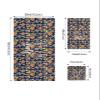 Thanksgiving 3 Piece Bath Towels Set, Fall Mushroom Yellow Grey Vintage Navy Blue Soft & Absorbent Towel for Bathroom, Hotel (1 Bath Towel 30x60, 1 Hand Towel 16x28, 1 Washcloth 13x13) view 4